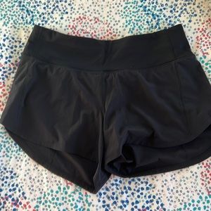 Black 4 inch Lululemon Shorts